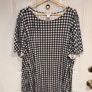 Liz Claiborne Black and White Checkered Dress